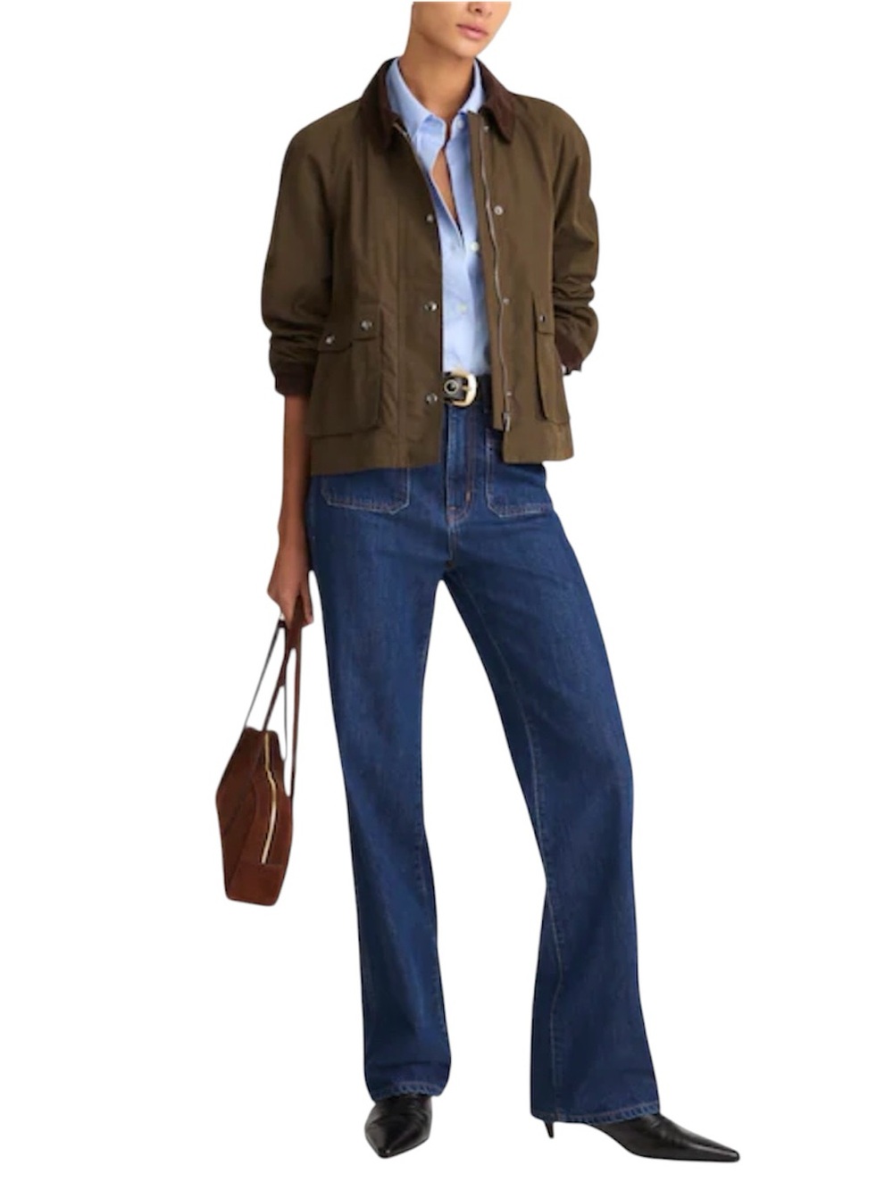 Madewell Women’s The Billie Short Jacket Utility Pockets NWT S Trench Green - Picture 3 of 13